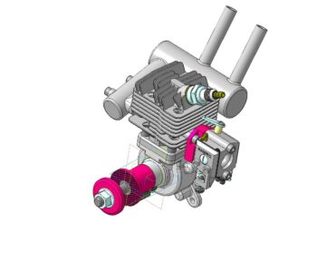 3D модель Двигатель XYZ 26cc (Китай)