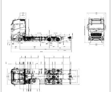 Чертеж Шасси VOLVO FMX13 6X4