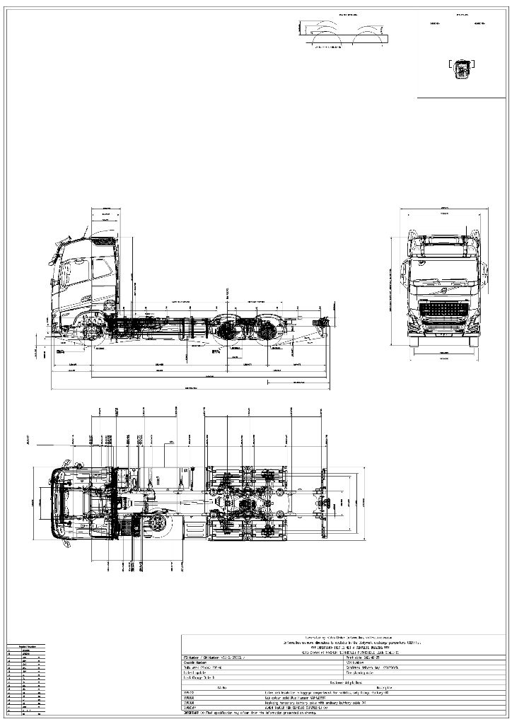 Чертеж Шасси VOLVO FMX13 6X4