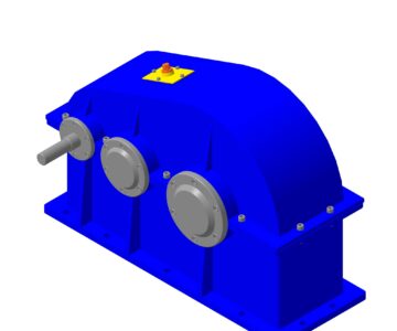 3D модель Редуктор цилиндрический двухступенчатый Uобщ = 72