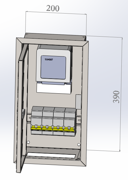 3D модель Ящик под счетчик и автоматы