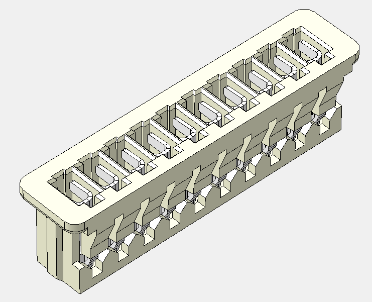 3D модель Розетка DS1020-03-10F в сборе