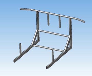 3D модель 3D модель турника- брусьев