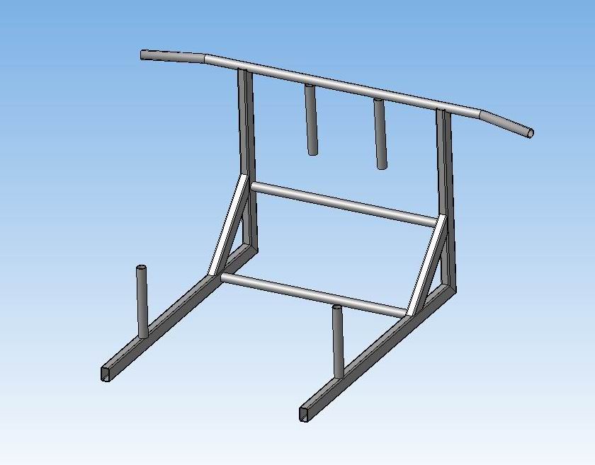 3D модель 3D модель турника- брусьев