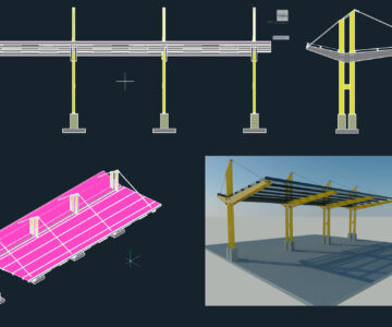 3D модель Консольный навес 3D