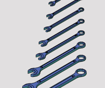 3D модель Набор комбинированных ключей 8-24