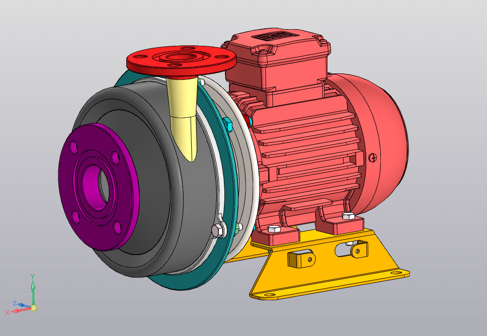 3D модель Химический насос ХМ-6.3