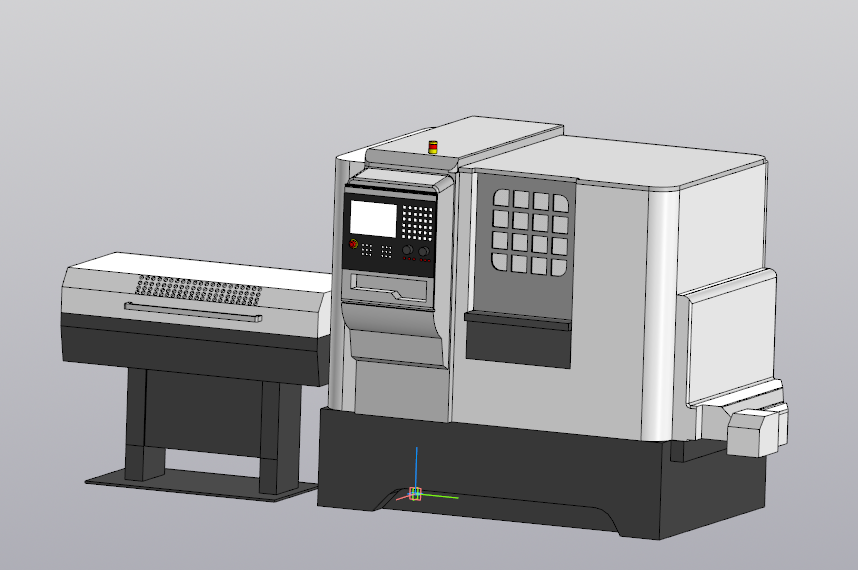 3D модель Габаритная 3D модель токарного станка с ЧПУ KMT KLE 320