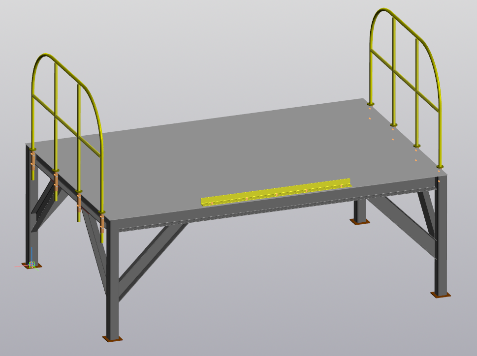 3D модель Площадка перегрузочная (3-D сборка)
