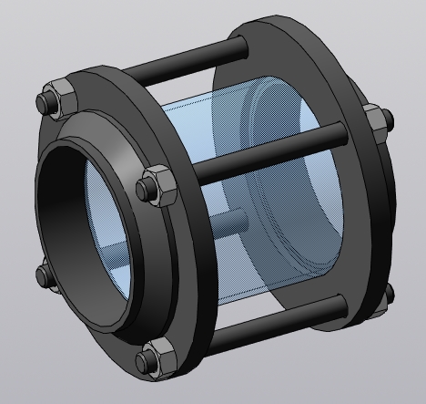 3D модель Диоптр трубный NIOB FLUID 5156 сс DN80 1.4301