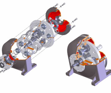 3D модель Планетарный редуктор u=12,5