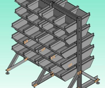 3D модель Стеллаж для хранения метизов