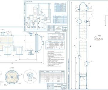 Чертеж Расчёт ректификационной установки для разделения бинарной смеси бензол – толуол производительность по сырью 7.6 т/ч