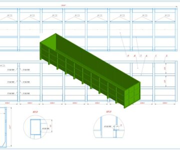 3D модель Надстройка полуприцепа для перевозки металлолома