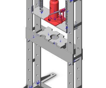 3D модель Пресс гидравлический - домкрат 10 т