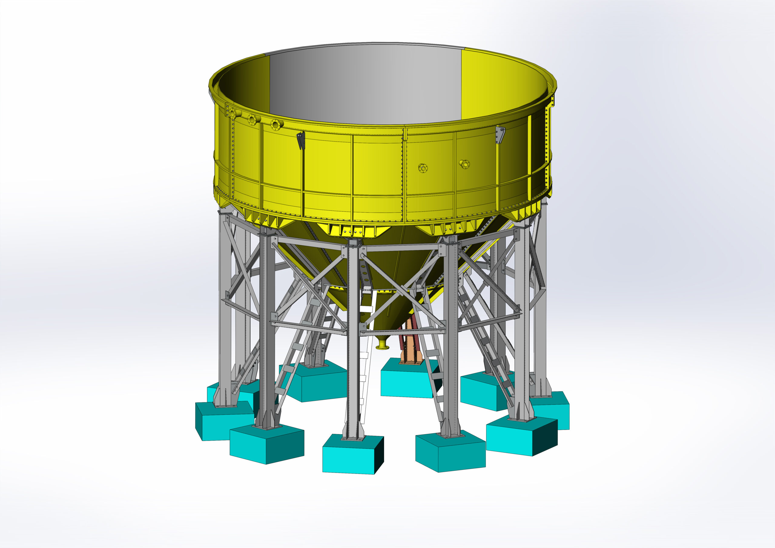 3D модель Отстойник накопительный 144м3