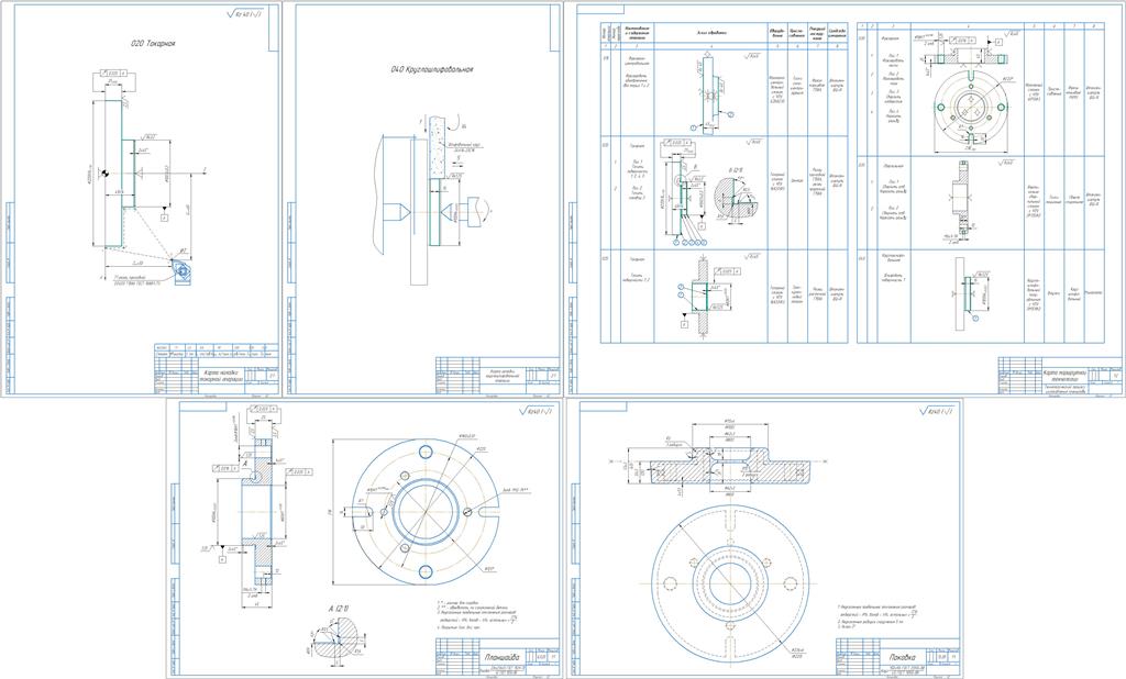 Чертеж Разработка технологического процесса изготовления детали планшайба