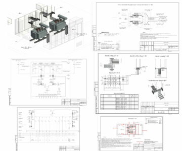 3D модель Рабочий проект подстанции 250 кВА 10/0,4 кВ (Реконструкция)