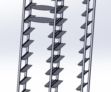 3D модель Стеллаж производственный 900х550х1750.