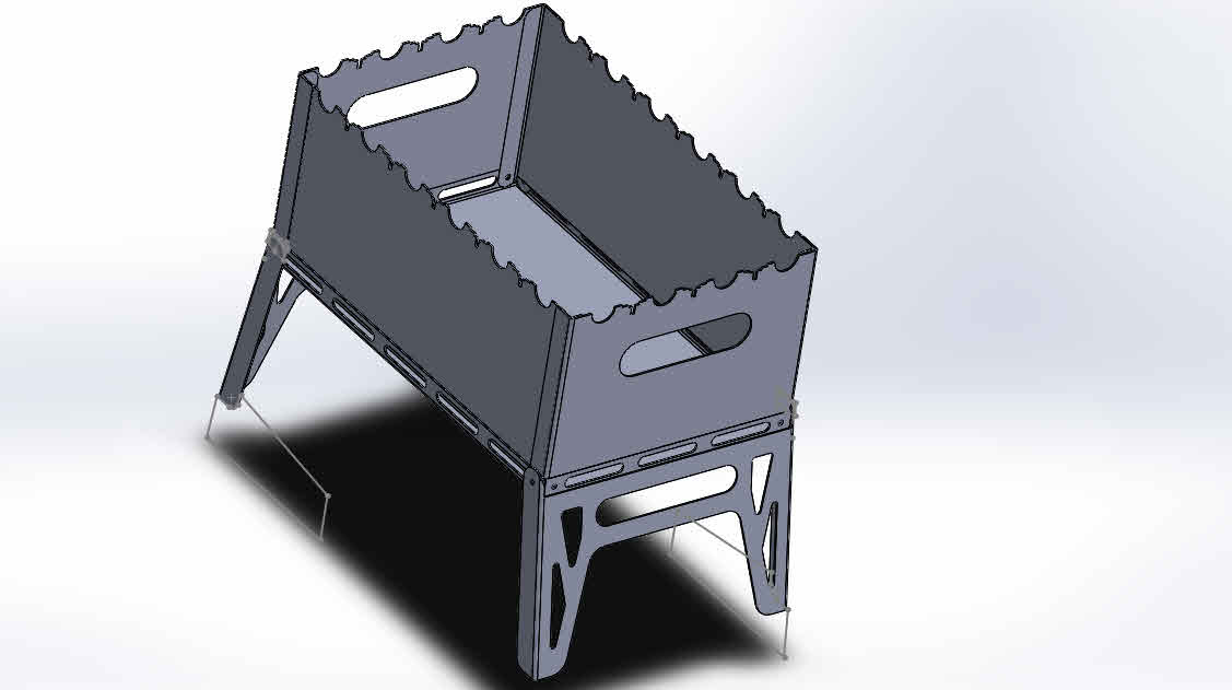 3D модель Мангал разборный (складной)