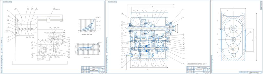 Чертеж Проектирование коробки скоростей горизонтально-фрезерного станка