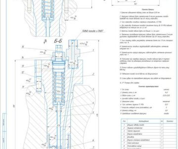 Чертеж Топливная форсунка судового дизеля Sulzer 8RTA 62U. ( в разрезе )