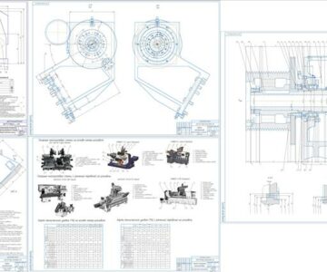 Чертеж Разработка компоновки и двух вариантов привода главного движения многоцелевого токарного станка с наибольшей частотой вращения шпинделя не менее 5000 об/мин для обработки заготовок с наибольшим диаметром 320 мм