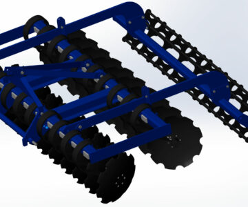 3D модель Дисковая борона прототип БД-1