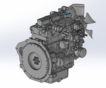 3D модель Двигатель Kubota D1803-M-E2B