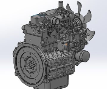 3D модель Двигатель Kubota D1803-M-DI-EBB