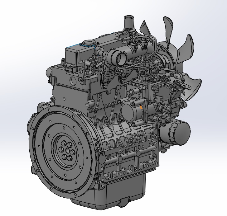 3D модель Двигатель Kubota D1803-M-DI-EBB