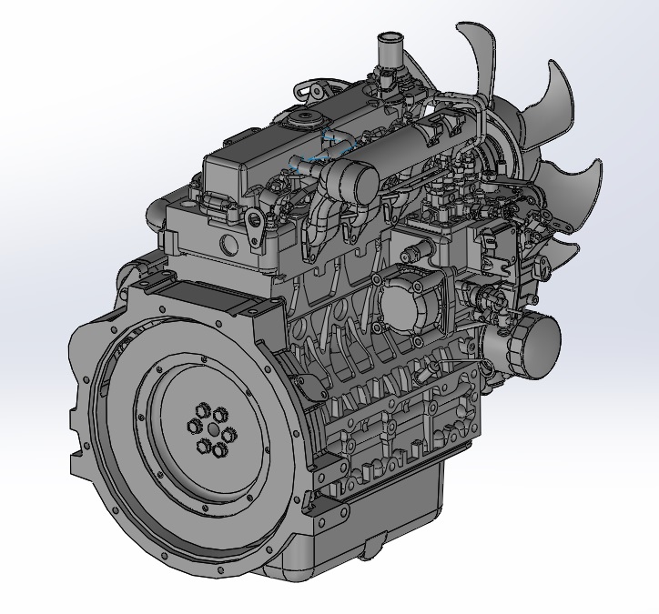 3D модель Двигатель Kubota V2403-M-DI-E3B