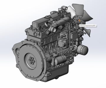 3D модель Двигатель Kubota V2403-M-E2B