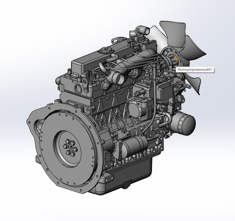 3D модель Двигатель Kubota V2403-M-E2B