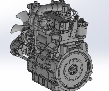 3D модель Двигатель Kubota V3800-DI-T-E3B