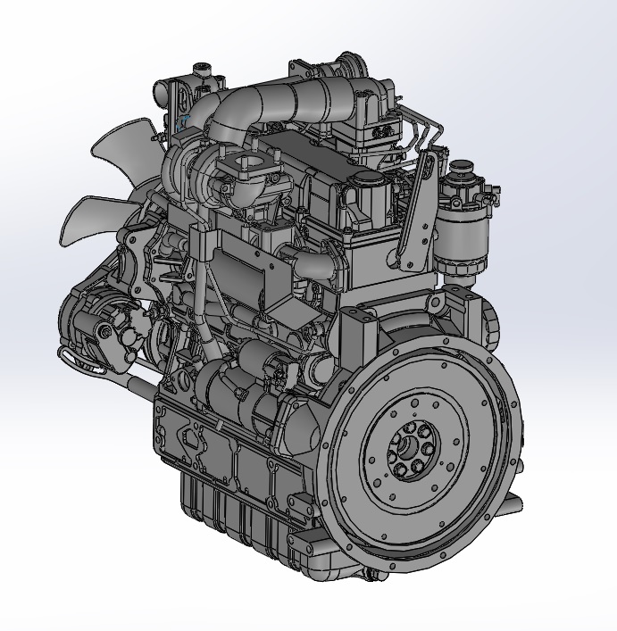 3D модель Двигатель Kubota V3800-DI-T-E3B