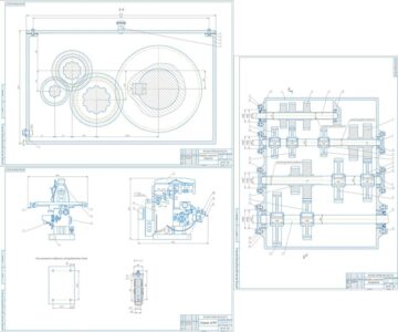 Чертеж Проект горизонтального консольно-фрезерного станка модели 6Р81 с разработкой коробки скоростей