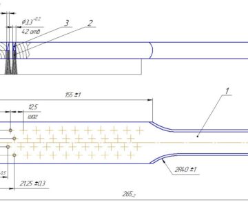 Чертеж Чертеж щетка металлическая деревянная колодка, 42 куста, длина 265 мм