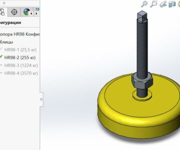 3D модель Виброопора HR98