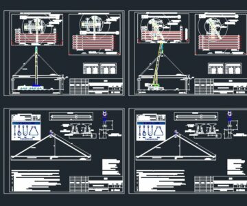 Чертеж Проект производства работ на монтаж балок пролетных строений моста длиной 33 метра