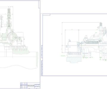 Чертеж Расчет паровой конденсационной турбины