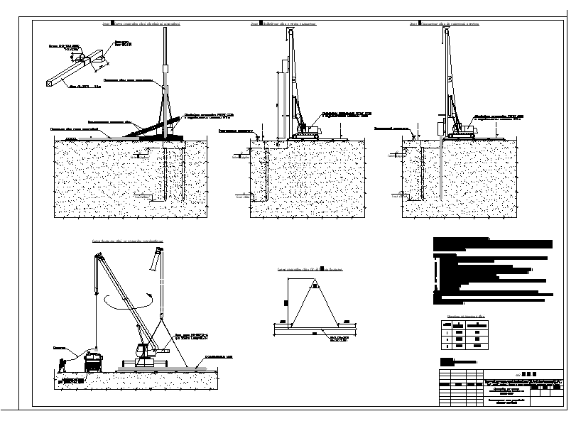 Чертеж Технологическая карта на устройство свайного основания путепровода для проезда сельскохозяйственной техники