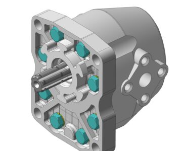 3D модель Насос шестеренный НШ10