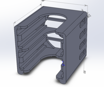 3D модель Держатель HDD/SSD 2.5 дюймовых дисков в системный блок. На 4 штуки.