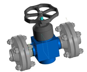 3D модель Клапан запорный Ду50 Ру40