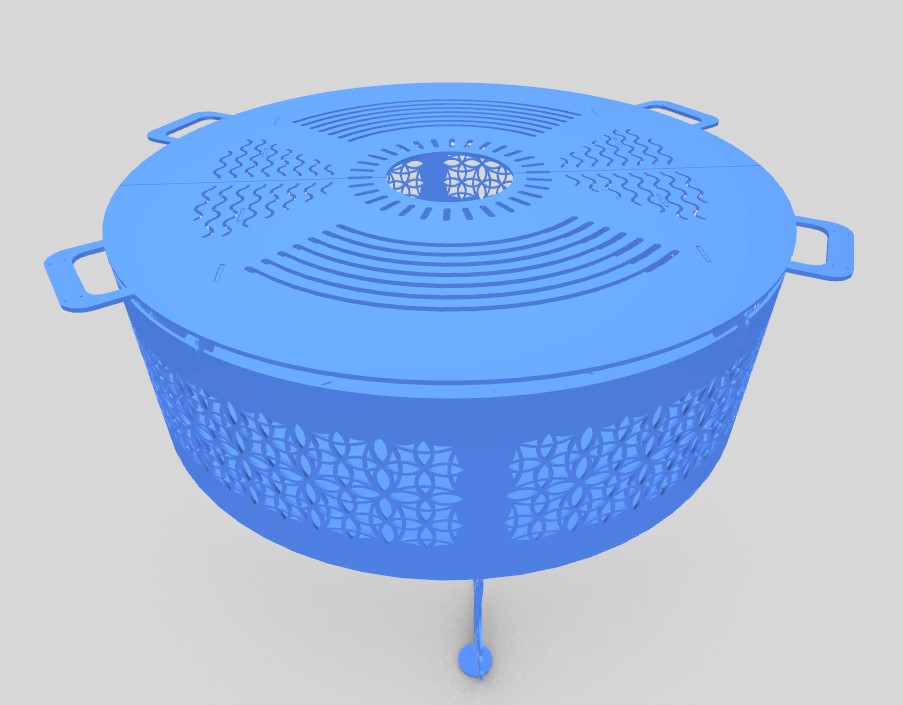 3D модель Костровище с функцией мангала