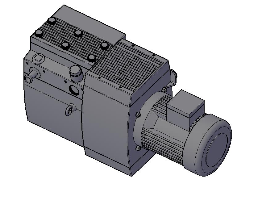 3D модель Воздуходувка (роторно-пластинчатый компрессор) Becker KDT 3.140