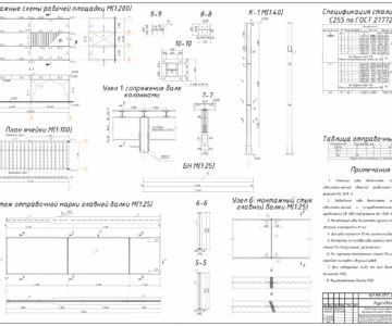 Чертеж Рабочая площадка промышленного здания 28x15