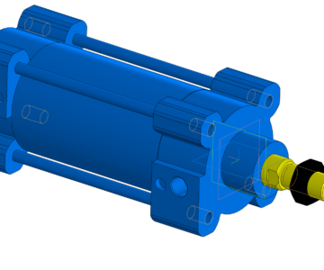 3D модель Пневмоцилиндр SMC C96SB80-100