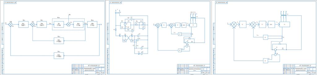 Чертеж Разработка системы электропривода постоянного тока с управляемым выпрямителем